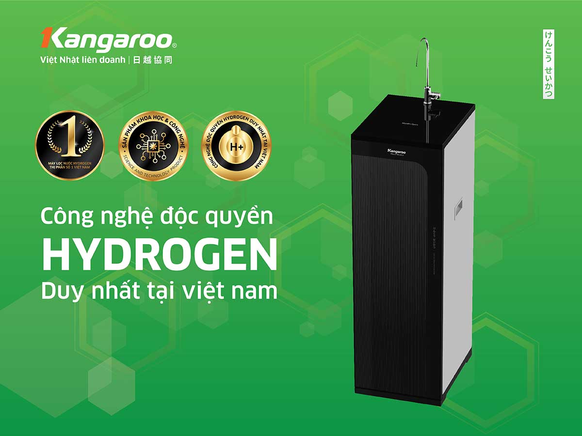 Máy lọc nước Kangaroo Hydrogen KG100HC2 công nghê độc quền Hydrogen